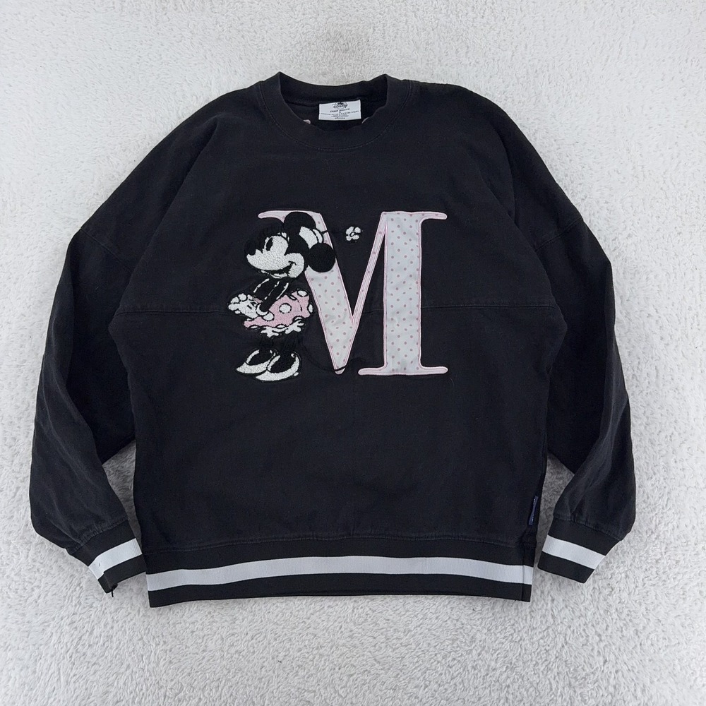Disney Minnie Mouse Spirit Jersey Sweatshirt Womens Small Pullover Crew Sweater